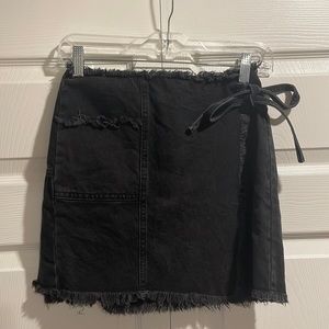 BDG black denim wrap skirt. Size S.